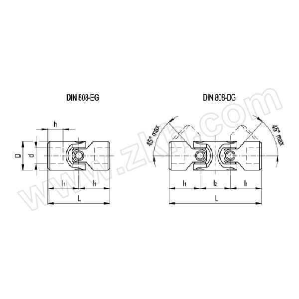 ELESA+GANTER/伊莉莎-冈特 万向节 DIN 808 G-NI 808-42-K20-82-EG-NI 1个