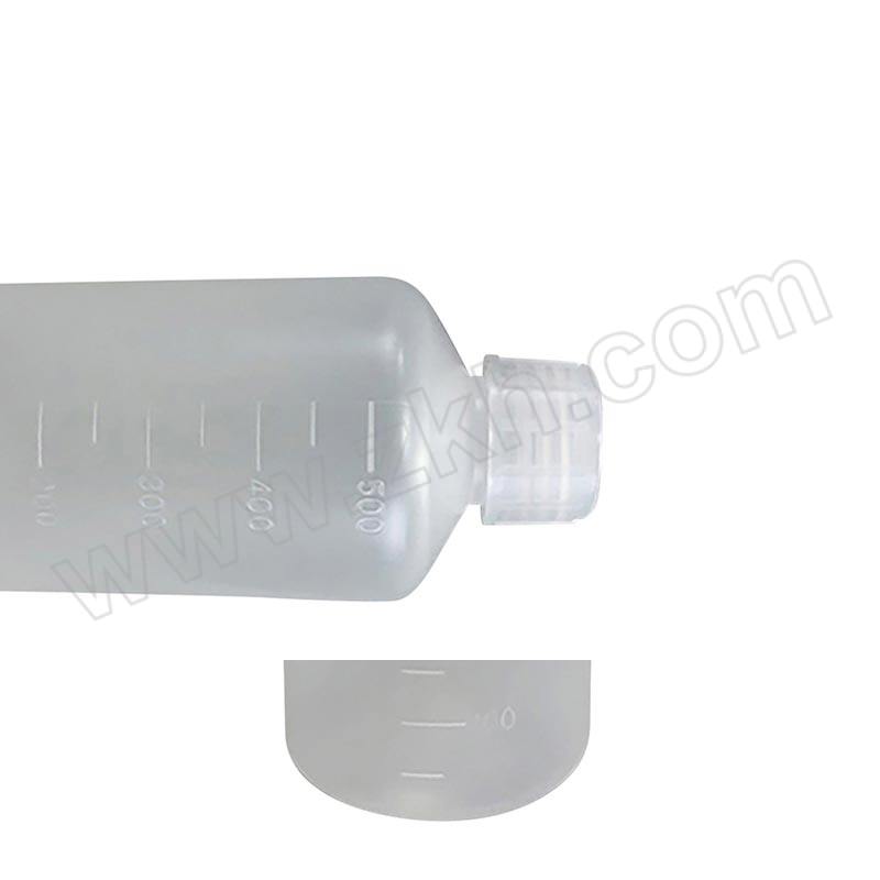 ASONE/亚速旺 塑料瓶 (细口) 500 ml 5-001-04 瓶体 瓶盖／PP（聚丙烯）耐热温度：121℃ 蒸气杀菌温度：130℃ 漏水测试已合格有刻度 500mL 1个