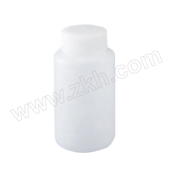 NIKKO PE瓶（圆形广口白色）未灭菌500ml 15-1014-55 瓶体／HDPE（高密度聚乙烯） 盖子／PP（聚丙烯） 使用温度范围：0～75℃ 500mL 1个