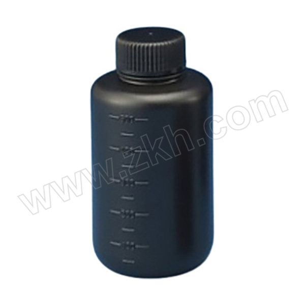 NIKKO PE瓶（圆形窄口遮光）未灭菌500ml 15-2014-55 瓶体／HDPE（高密度聚乙烯） 盖子／PP（聚丙烯） 使用温度范围：0～75℃ 500mL 1个