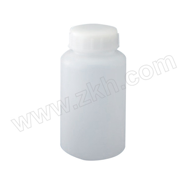 NIKKO 标准规格瓶(圆形广口)白色 10-2805-55 瓶体HDPE(高密度聚乙烯) 盖子PP(聚丙烯) 使用温度范围0~70℃ 250mL 1个