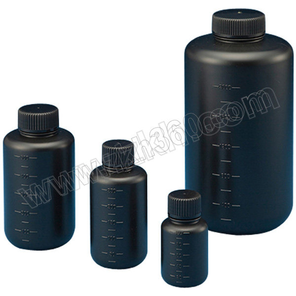 NIKKO PE瓶（圆形窄口遮光）已灭菌100ml 15-2302-55 瓶体／HDPE 盖子／PP 使用温度范围0～75℃ 100mL*200个 1箱