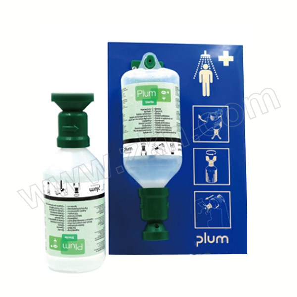 PLUM 洗眼液套装 4696 16盎司单眼+16盎司单眼+单挂板 (500ml)弱酸、弱碱、颗粒物、粉尘洗眼液 1套