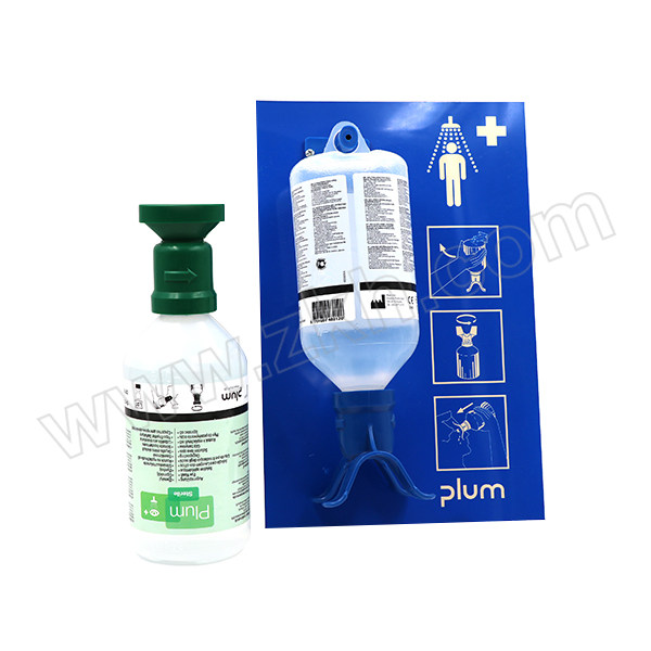 PLUM 洗眼液套装 4698 16盎司单眼+16盎司双眼+单挂板 (500ml)弱酸、弱碱、颗粒物、粉尘洗眼液 1套