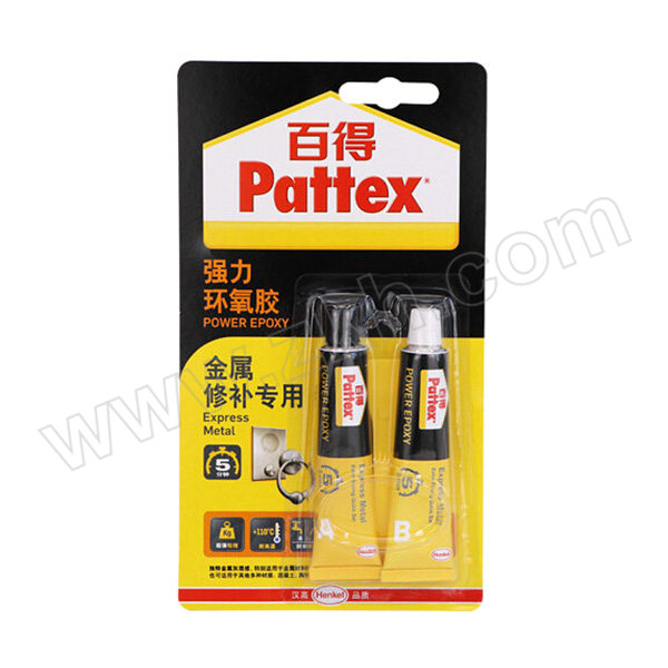 PATTEX/百得 强力环氧胶金属修补专用 PKME15C 铁灰色 15mL×2 1组