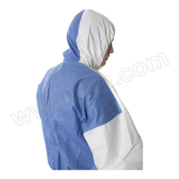 3M 带帽连体防护服 4535 XL 白色+蓝色 背部透气设计 1件