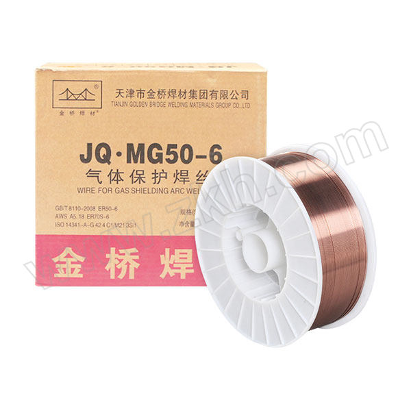 GoldenBridge/金桥 碳钢气保实心焊丝 JQ.MG50-6(ER70S-6)-0.8MM 白盘 15kg 1箱
