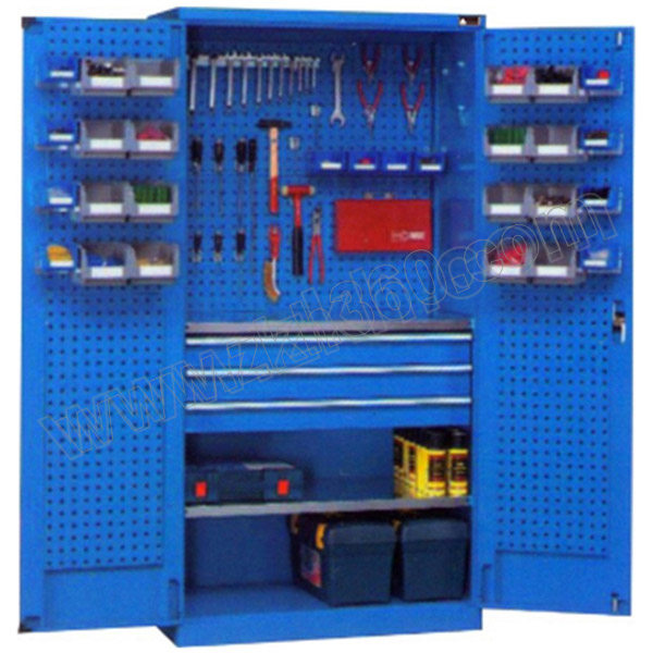 QH/全厚 三抽二层工具储物柜 QH04102 1023×550×1800mm 3×100 层板2块 整体蓝 1个