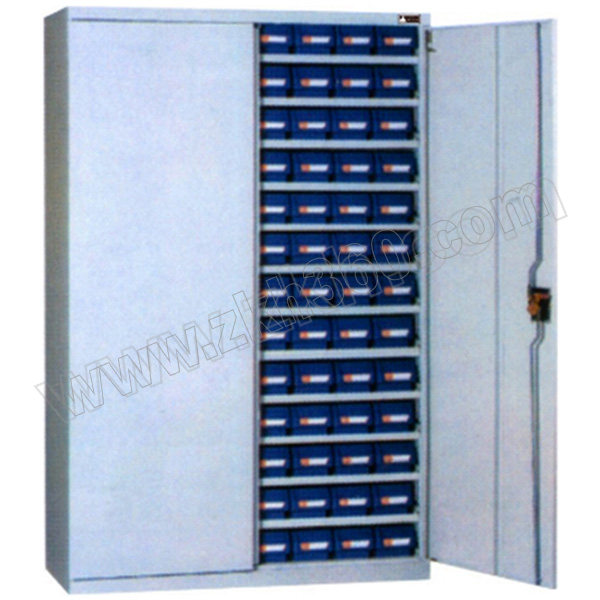 QH/全厚 带门十二层零件盒置物柜 QH04270 1000×430×1800mm 含盒 层板12块  实物13层零件盒 1个