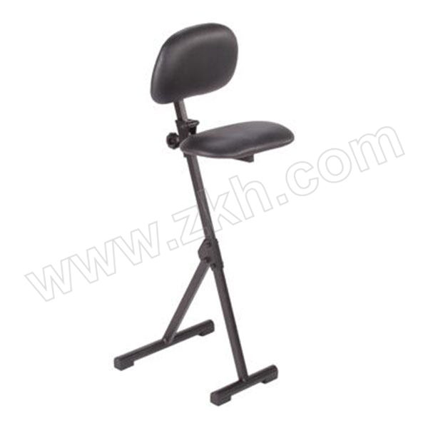 MEY AF系列站立工作辅助椅 AF-SR-KL 黑色仿皮软垫的坐垫和靠背 坐垫235x380mm 靠背250x330mm 高度调幅530~900mm 1把