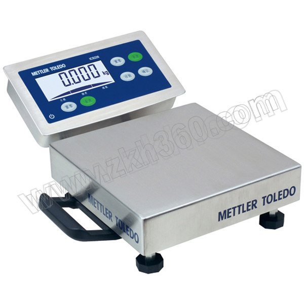 METTLER TOLEDO/梅特勒-托利多 ICS226防水台秤 ICS226-QA15FCL 量程15kg 检定分度值5g 整秤尺寸375×331×86mm 交直流两用 1台