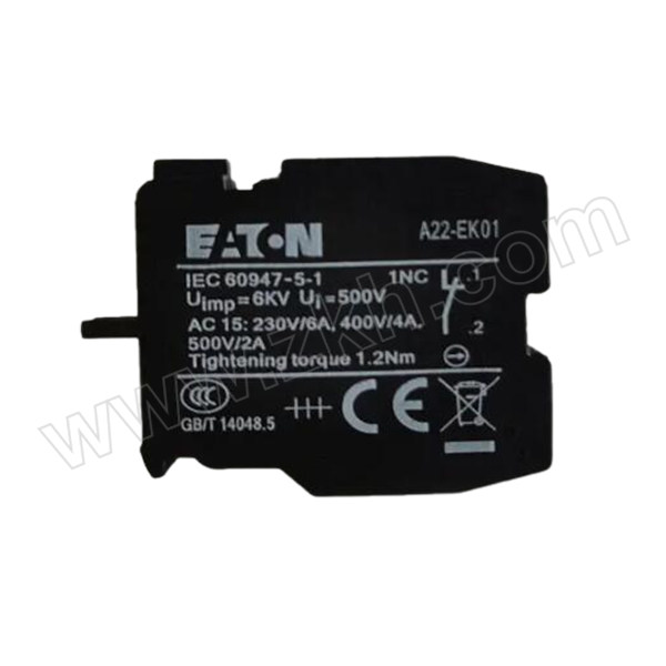 EATON/伊顿穆勒 A22系列常闭触点 A22-EK01 1个