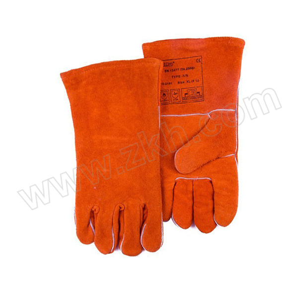 WELDAS/威特仕 锈橙色斜拇指焊接手套 10-2101 XL 34cm 1双