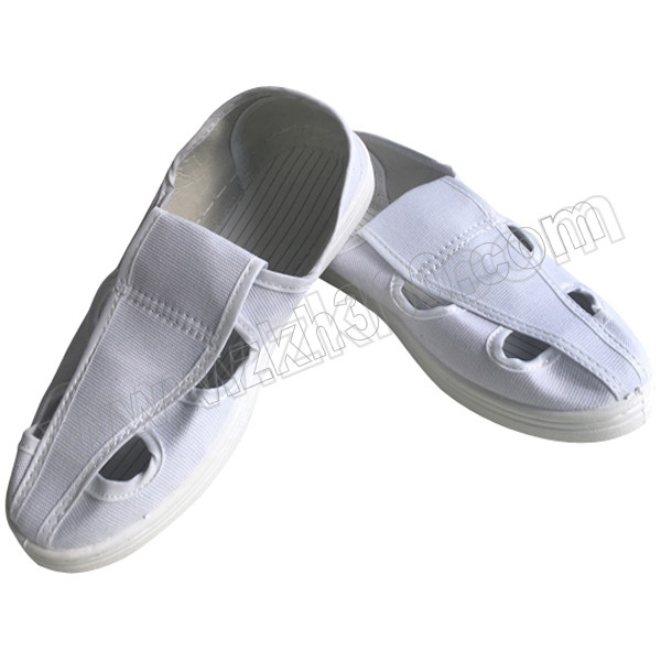 GC/国产 布面防静电四孔鞋 S101 38码 白色 PVC底 1双