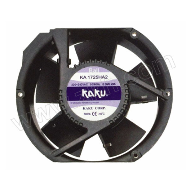 KAKU/卡固 散热风扇 KA1725HA2  外形尺寸172×150×51mm AC220~240V 滚珠 1个