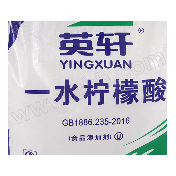 YINGXUAN/英轩 一水合柠檬酸 CAS号5949-29-1 纯度99% 食品级 25kg 1袋