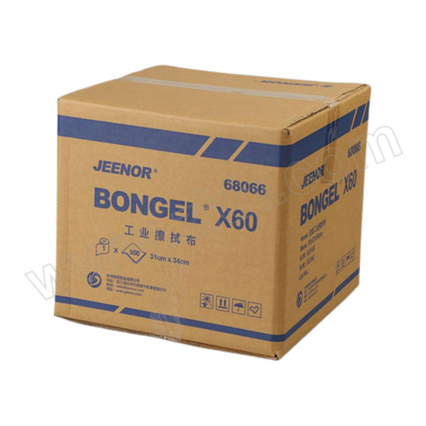 JEENOR/洁诺 BONGEL X60工业擦拭布 68066 白色 31*34cm 大卷式 1箱