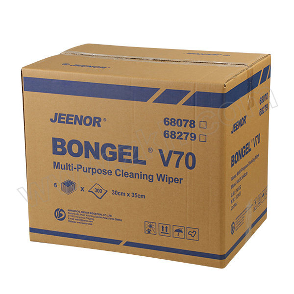 JEENOR/洁诺 BONGEL V70多用途洁净擦拭布 68279 白色 300×350mm 1/4折叠式 1盒