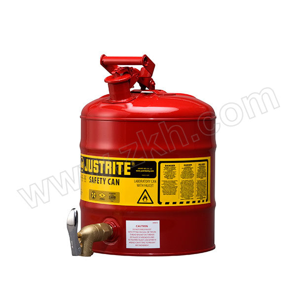 JUSTRITE/杰斯瑞特 钢制安全架式分装罐 7150150Z 19L 红色 1个