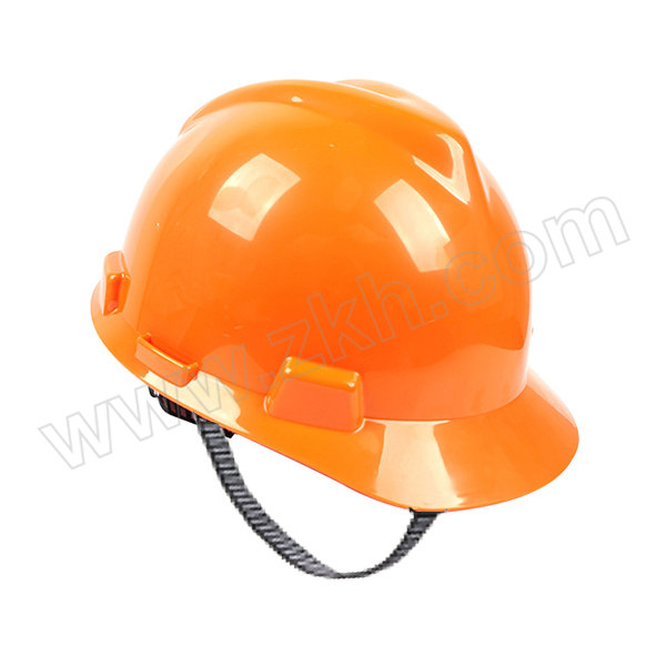 MSA/梅思安 V-Gard PE标准型安全帽 10172903 橙色 超爱戴帽衬 针织布吸汗带 D型下颏带 1顶
