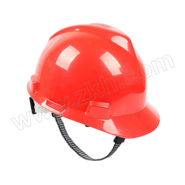MSA/梅思安 V-Gard PE标准型安全帽 10172904 红色 超爱戴帽衬 针织布吸汗带 D型下颏带 1顶
