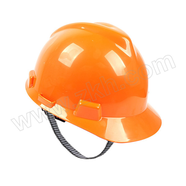MSA/梅思安 V-Gard ABS标准型安全帽 10172891 橙色 超爱戴帽衬 针织布吸汗带 D型下颏带 1顶