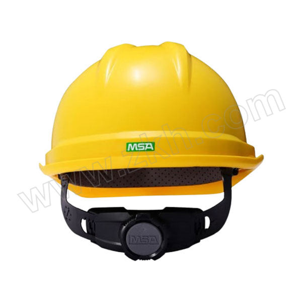 MSA/梅思安 V-Gard500 ABS豪华型有孔安全帽 10172477 黄色 带透气孔 超爱戴帽衬 针织布吸汗带 D型下颏带 1顶