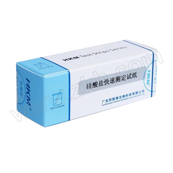 HKM/环凯微生物 硫酸盐测定试纸 090205 200-400-800-1200-1600mg/L 100条 1盒