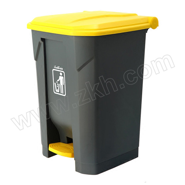 CHAOBAO/超宝 脚踏式垃圾桶 B2-010D 480×416×826mm 87L 灰色+黄色 1个