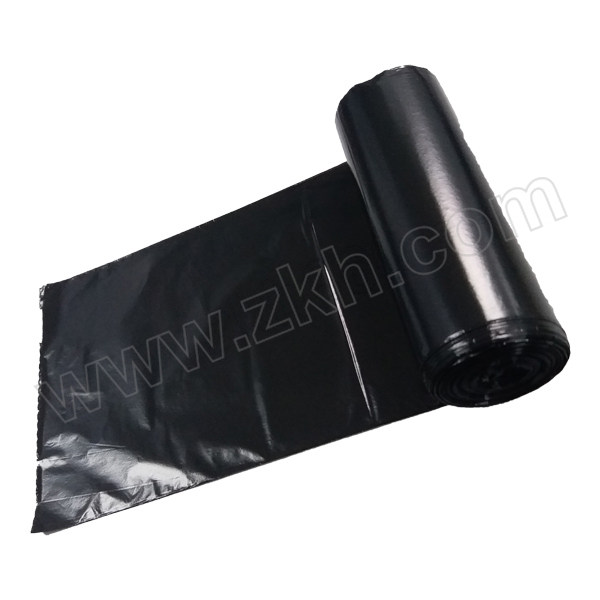 XLK/小箩筐 黑色连口垃圾袋(新料) LH4555-30只装 45×55cm 双面厚1.6丝 30只 1卷