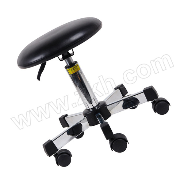 ANWENYING/安稳盈 防静电PU皮革圆凳 PT-805110C 可调节高度400~540mm 带轮 黑色 气杆高度误差±5cm 1台