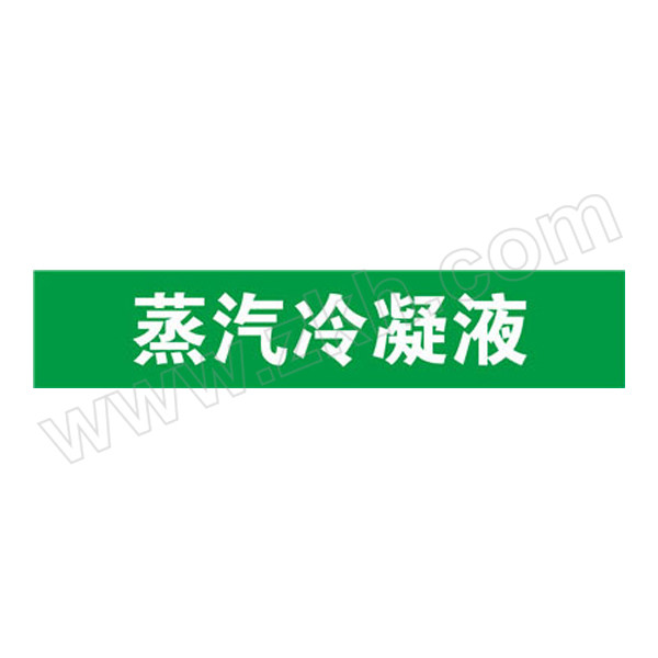 SAFEWARE/安赛瑞 管道标识（蒸汽冷凝液） 14934 自粘性乙烯材料,表面覆保护膜,绿底白字,25×125mm,10张/包 1包