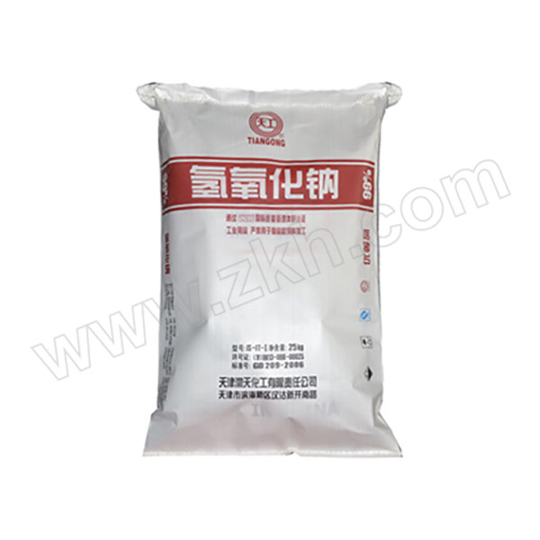 TIANGONG/天工 片碱 CAS号1310-73-2 纯度99% 25kg 1包