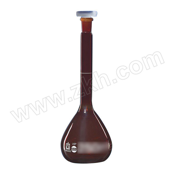 BRAND/普兰德 容量瓶 37485 USP证书 50mL NS12/21 Boro3.3 PP瓶塞 2个 1盒