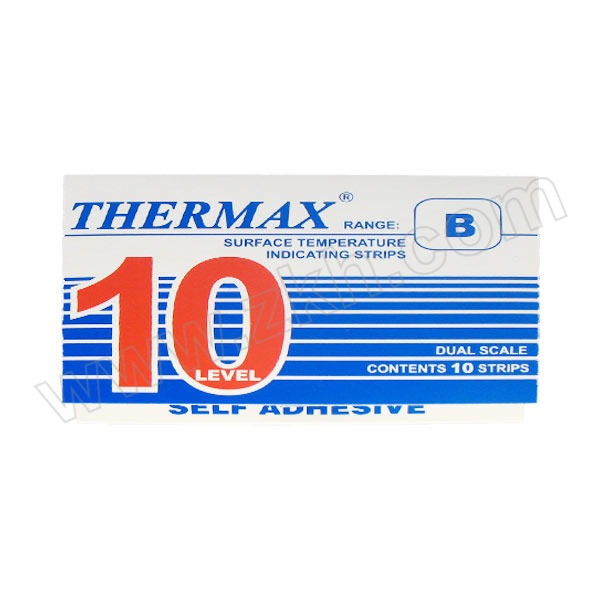 THERMAX 变色热敏测温试纸 10格B,77-127℃ 量程77~127℃ 10片 1包