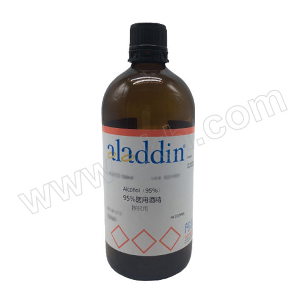 ALADDIN/阿拉丁 95%医用酒精 A112722-500ml CAS号64-17-5 擦拭用 1瓶