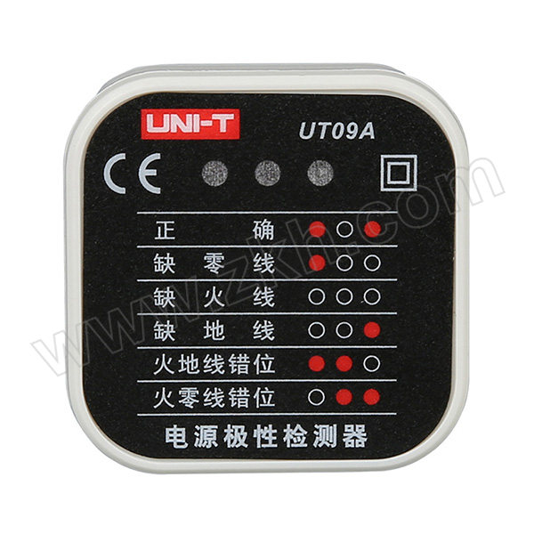 UNI-T/优利德 电源极性检测器 UT09A 测试插座额定电压 250V 交流 1台
