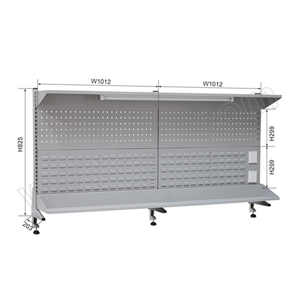 XG/信高 工作台后挂板2.1米(含灯具,顶板,棚板) EP-21 2100×825mm 工业灰色RAL7035 1个