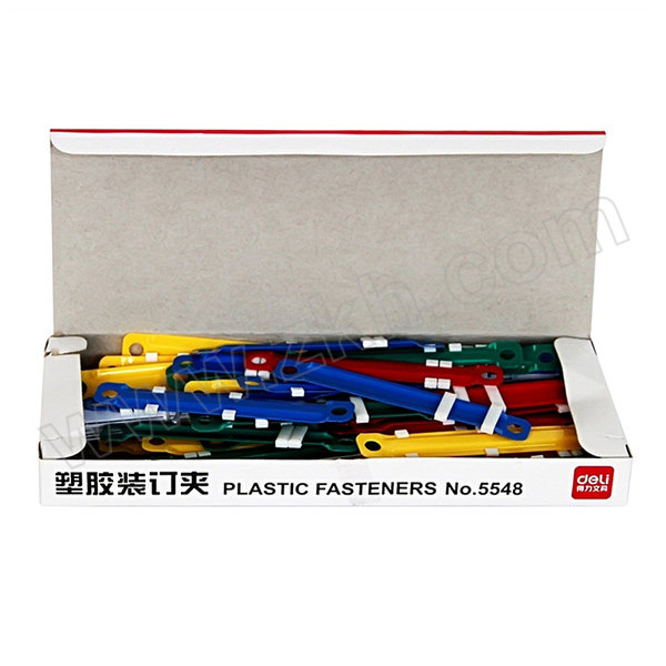 DELI/得力 塑胶装订夹 5548 80mm 50付 1盒