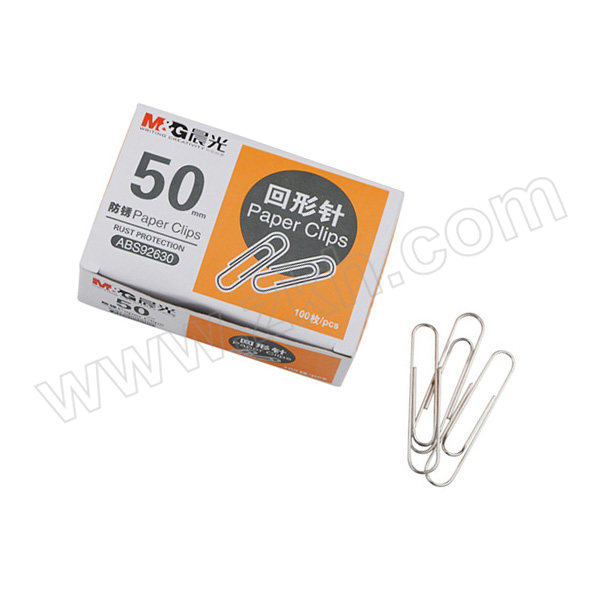 M&G/晨光 回形针 ABS92630 50mm 银色 100枚 1盒