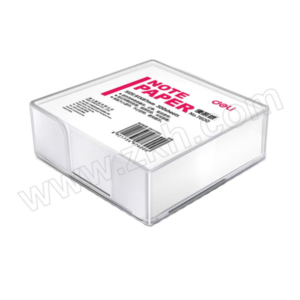 DELI/得力 带盒便条纸 7600 91×87mm 300页 白色 1盒