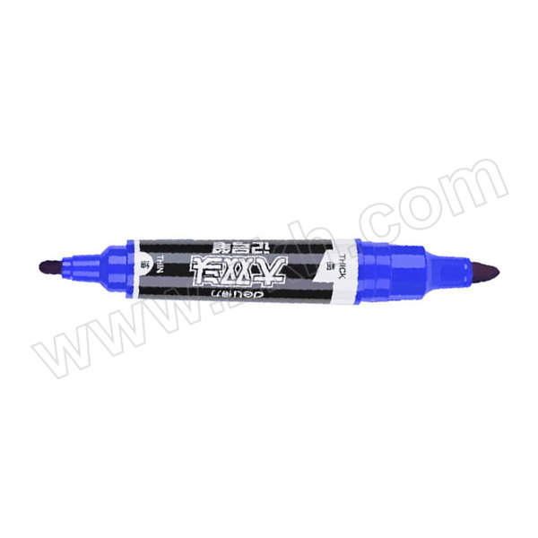 DELI/得力 大双头记号笔 S555 1.5/5.7mm 蓝色 1支