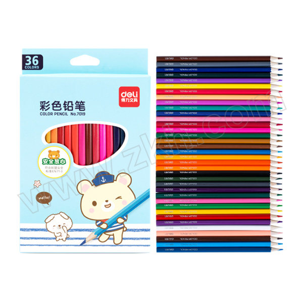 DELI/得力 36色彩色铅笔 7019 36支 1盒