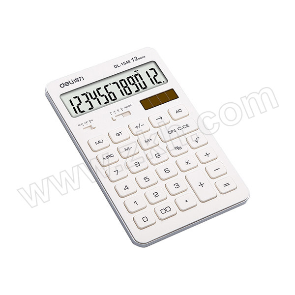 DELI/得力 桌面计算器 1548A 白色 1台