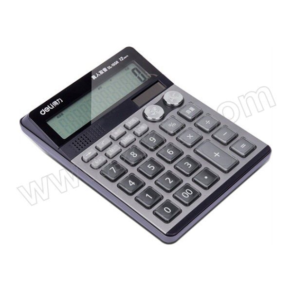DELI/得力 双IC语音计算器(小款) 1558 灰色 1台
