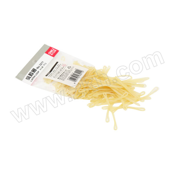 DELI/得力 乳胶圈 3211 30g 微黄 1包