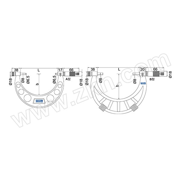 FOWLER 可换测砧外径千分尺 50323155 0-100mm 不代为第三方检测 1把