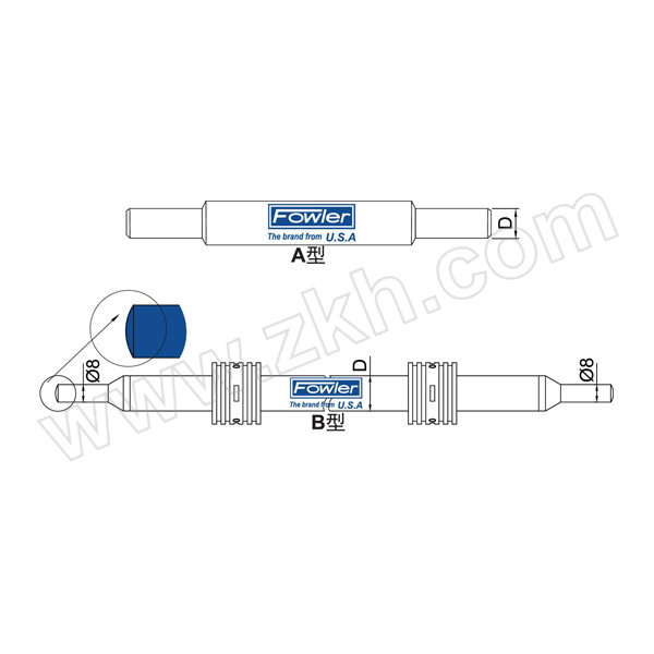 FOWLER 千分尺标准杆 50323696 75mm 1把