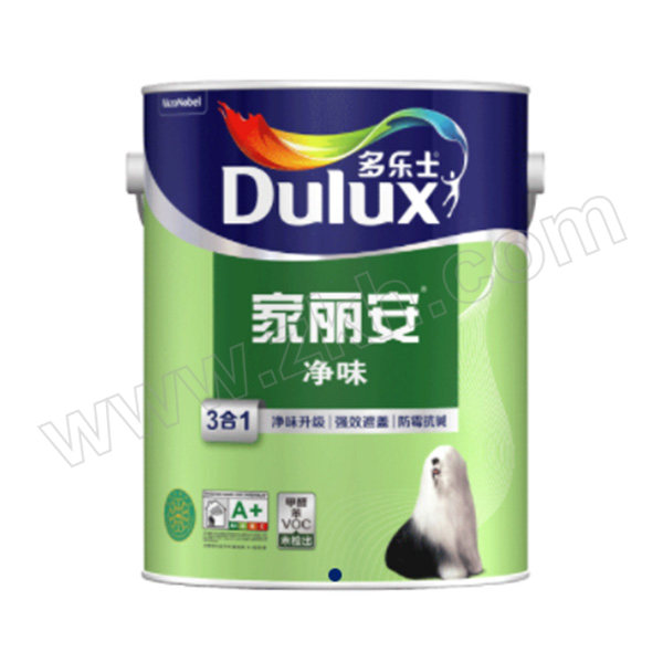 DULUX/多乐士 家丽安净味内墙乳胶漆 家丽安净味 哑光白 18L×5桶 1套