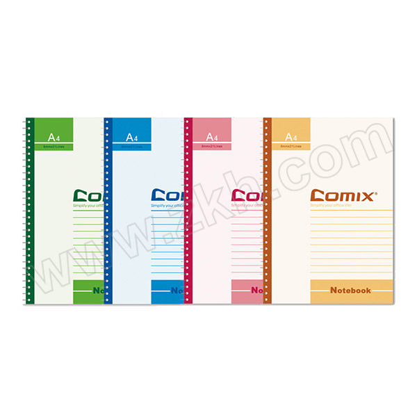 COMIX/齐心 螺旋装订本 C4513 A4 80页 颜色随机 1本